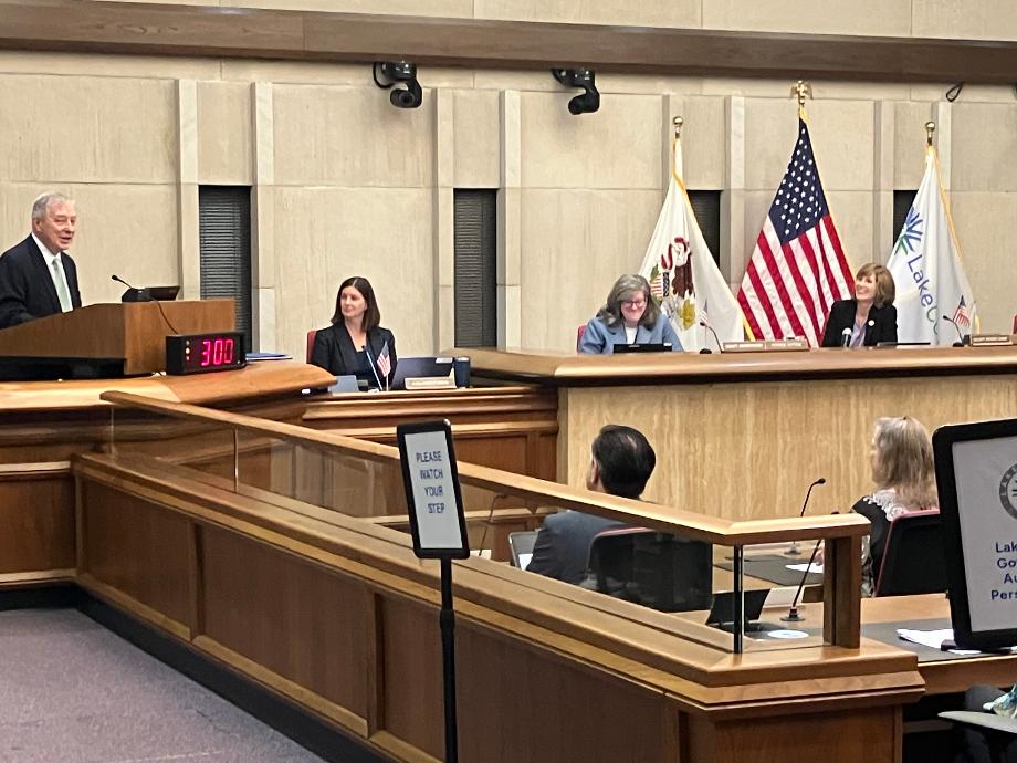 DURBIN HONORED BY LAKE COUNTY BOARD OF DIRECTORS WITH RESOLUTION RECOGNIZING HIS DECADES OF SERVICE TO ILLINOIS